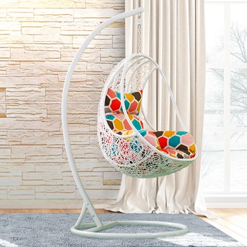 紫葉陽臺吊籃臥室客廳吊椅鳥巢迷你歐式單人吊床成人搖籃椅經濟型