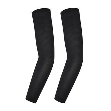 Descente 迪桑特 袖套 加長版型 指掛彈性帶 黑 SR223RSU43-BLK0