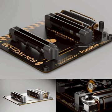 ⚡免運⚡Runsible 1:64 電池驅動 模型車馬力機 軸距可調 風動測試模型 模型 送禮禮物
