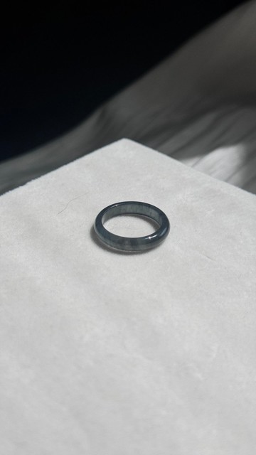 寶淇 - 冰烏雞戒指(港碼#11) - 天然A貨翡翠