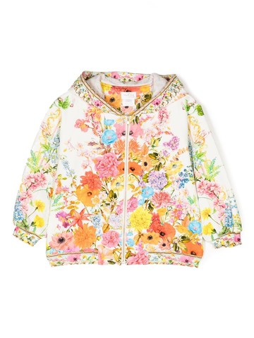 Camilla - floral-print hooded bomber jacket - kids - Cotton/Cotton/Elastane - 8 yrs - Multicolour