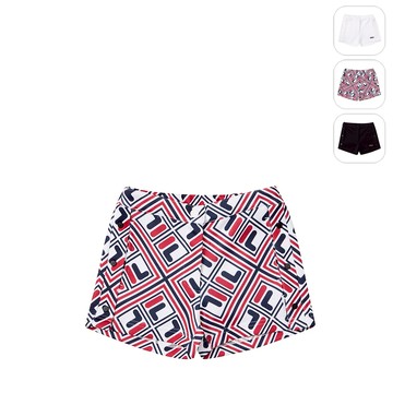 【FILA】KIDS 孩童款 針織短褲-全印 5SHY-8439-IV