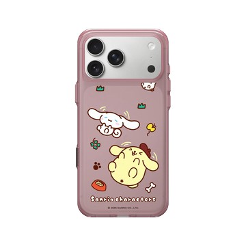 iPhone 17 Pro Max Clear (相機按鈕) 晶醺玫 - 三麗鷗-布丁狗＆大耳狗綜合圖 Mix Characters - 開心打滾