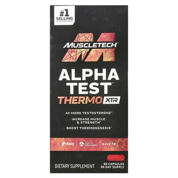 MuscleTech, AlphaTest™ Thermo XTR，90 粒膠囊