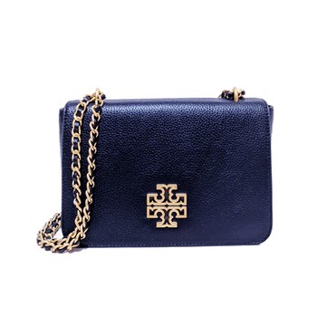 Tory Burch 素面翻蓋皮革斜背包
