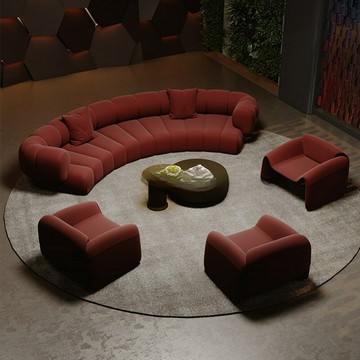 【台灣公司 可打統編】免運 沙發 創意沙發 輕奢半圓弧形異形沙發設計師辦公室酒店大堂售樓處休息區沙發客廳 可開發票 全館六折 工廠現貨直銷 新品特價 c9241