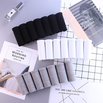 內褲女純棉黑白色學生中腰高中生全棉質舒適少女大碼包臀三角褲頭