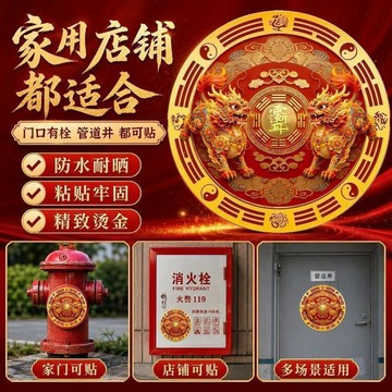 💢臺灣出貨💢入戶門外有消火栓消防栓鞋櫃配電箱聚財氣麒麟鎮擺件