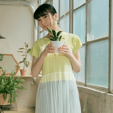 OB嚴選 撞色彈力立體織紋短版上衣 《AB19471》日系/大尺碼/現貨/女裝
