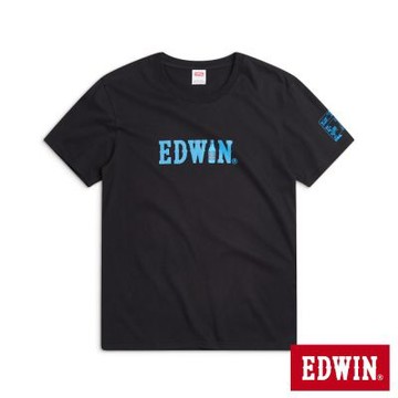 EDWIN 男裝 金蘭食品 金蘭LOGO短袖T恤-黑色