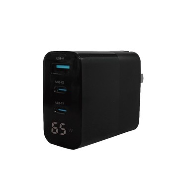 【MYCELL】65W GaN氮化鎵數位顯示智能充電器附收納盒 / MY-GDK55T