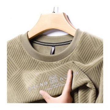 皮爾卡丹秋冬季男士奧粒絨衛衣高檔加絨加厚保暖上衣男T恤打底衫