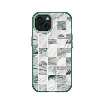 iPhone 15 Clear 憂墨綠 - 石紋與渲染 / Marble & Dreamy Gradient - 冰原