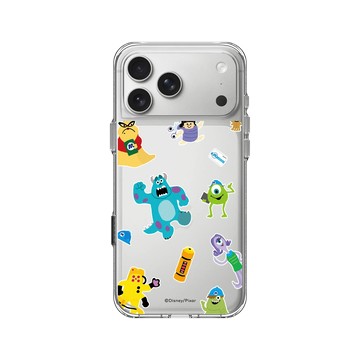 iPhone 17 Pro Max Clear Case（相機按鈕） 透明 - 迪士尼-皮克斯 PIXAR - 怪獸電力公司集合