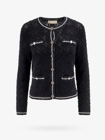 Logo lace cotton cardigan - TORY BURCH - gender_Woman