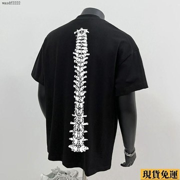 ✨臺灣發✨ 美式高街男字母印花潮牌t恤小衆設計高級感圓領寬鬆情侶  短袖