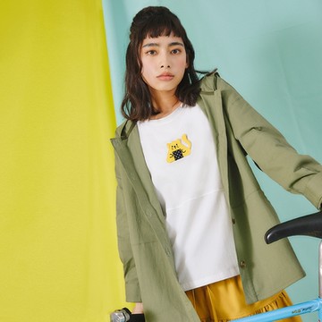 【Dailo】阿貓三角飯糰休閒-女短袖上衣(三色/版型適中)