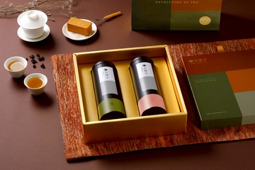 大地禮盒-雙罐茶葉禮盒｜輕焙阿里山烏龍 100g + 高山小葉種紅茶 50g