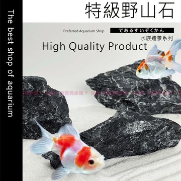 魚寶貝【特級-野山石】●多稜角/似峰巒/青黑色富白結晶紋<魚缸裝飾 魚缸造景 水草造景 水草裝飾 水族岩石 園藝造景