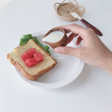 鼠爺村ins迷你柚木小奶盅咖啡拉花尖嘴奶壺木質奶缸牛奶蜂蜜杯子