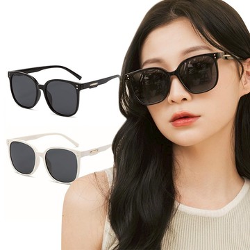 復古時尚TR90方框偏光墨鏡│UV400太陽眼鏡 映格白