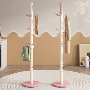 免運 衣帽架 實木衣帽架 實木簡約兒童臥室衣架彩色落地掛衣架家用現代衣帽架立式衣服架子 可開發票 全館五折 工廠現貨直銷 新品特價 b901