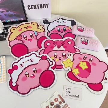 滑鼠墊🎀 鼠標墊簡約可愛辦公游戲膠異形墊桌墊星之卡比輕奢小清新加厚防滑 辦公桌墊 鼠標墊