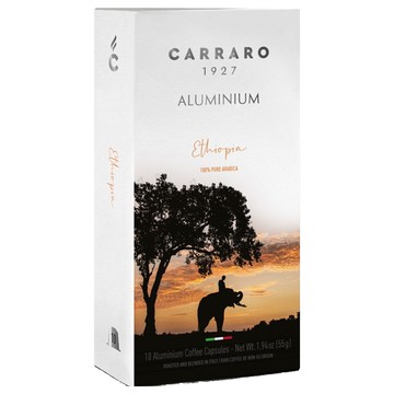 CARRARO 衣索比亞 ETHIOPIA 咖啡膠囊 適用Nespresso Original 膠囊咖啡機  5.5g  10個  1盒