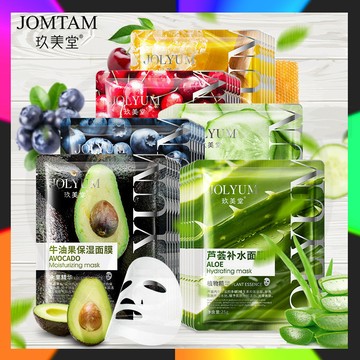 JOMTAM 玖美堂 水果面膜 補水保濕 青瓜面膜 牛油果面膜 蜂蜜蘆薈面膜  精華面膜 彈潤嫩滑 玻尿酸面膜 提亮膚色