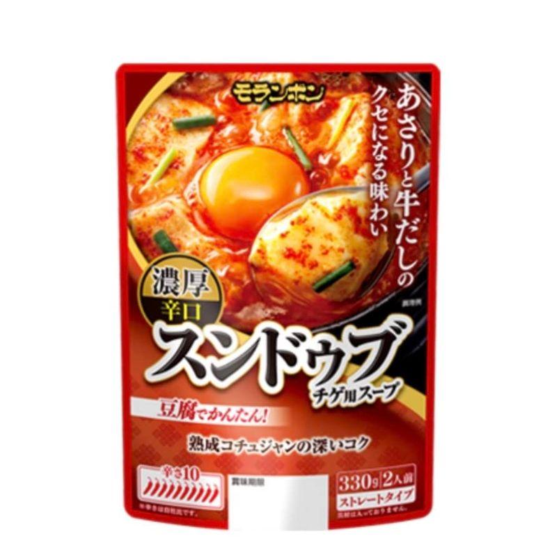 モランボン スンドゥブチゲ用スープ 濃厚辛口 330g×5パック 鍋つゆ 鍋スープ 辛口 調味料 韓国料理