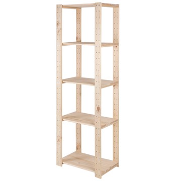 特力屋 松木可調整五層架 寬59x深37x高180公分