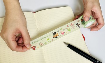 日本霧面和紙紙膠帶-動物音樂家 Animal Musicians Paper Tape