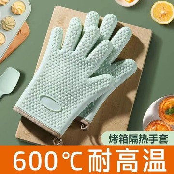 微波爐防燙手套 隔熱加厚硅膠廚房家用烤盤烤箱專用烘焙耐高溫防熱