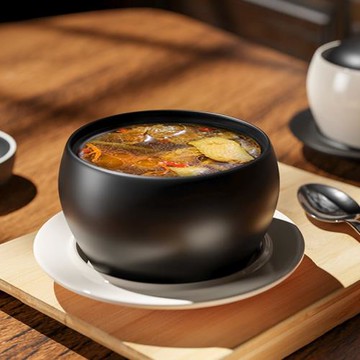 廠家燉盅陶瓷燉罐隔水燉白色酒店商用燉煲一人份食甜品碗位上E18