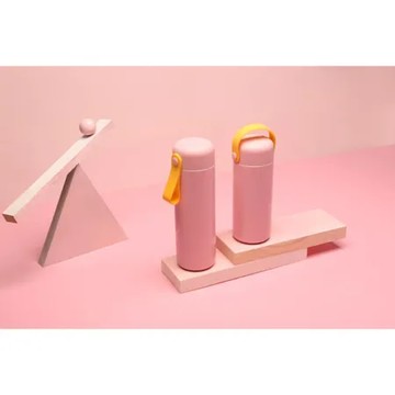 莫蘭迪側提保溫瓶350ml(蘭迪粉)【AKS】 TAAZE讀冊生活