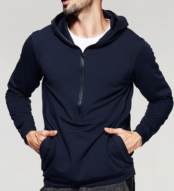 FINDSENSE H1秋季 新款 日本  簡約 純色  時尚 休閒 大碼 運動休閒長袖 連帽衛衣 潮男 上衣外套