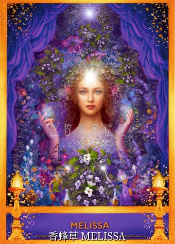 香蜂草 MELISSA【5*7吋美國進口正版作品】精靈天使精油神諭卡 - 精油天使系列畫