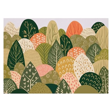 玄關絲圈地墊  80 x 120cm  山丘綠影