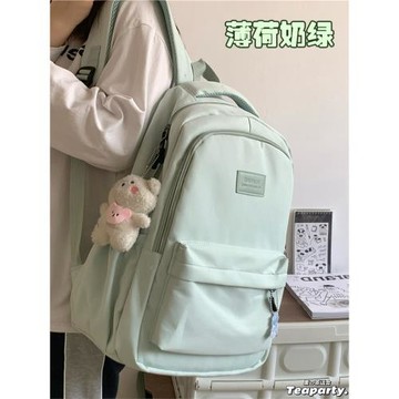 香港小學百搭校園風雙肩包女大容量高中初中學生書包旅行電腦背包