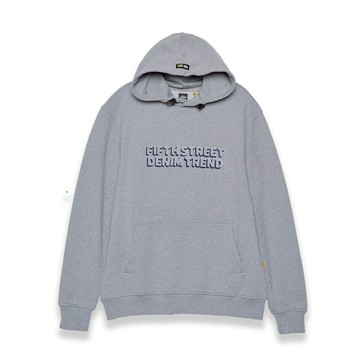 5th STREET｜山形｜中性｜LOGO設計長袖連帽T｜灰色