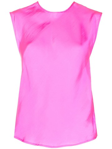Forte Forte - sleeveless satin blouse - women - Silk/Polyamide - IV - Pink