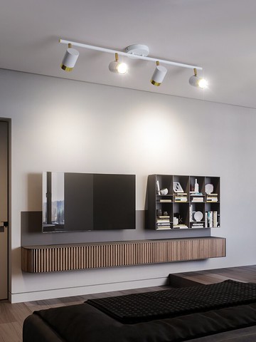 北歐軌道燈家用射燈led天花燈明裝燈服裝店沙發背景墻商用小射燈