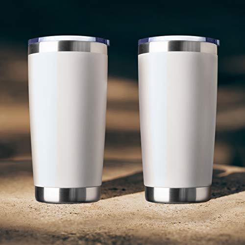 EcoMozz 20oz Tumbler Stainless Steel Vacuum Insulated Mug with Lid, Double