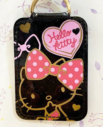 【震撼精品百貨】凱蒂貓 Hello Kitty 日本SANRIO三麗鷗 KITTY小物收納套-黑*09585 震撼日式精品百貨