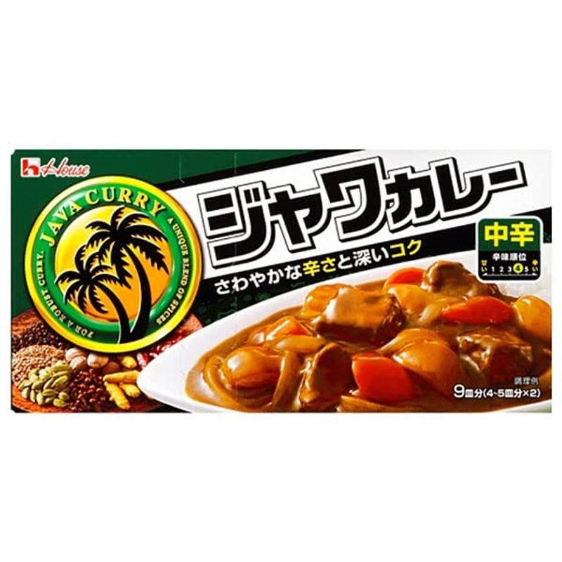 ハウス食品 ジャワカレー 中辛 185g×10個入