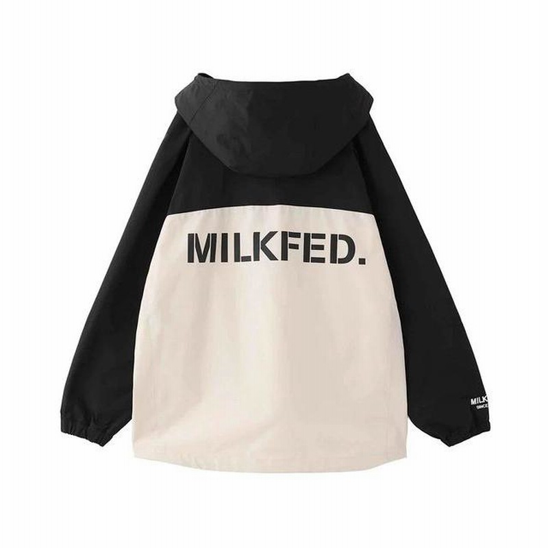 ミルクフェド MILKFED. BACK LOGO BICOLOR MOUNTAIN PARKA バックロゴ