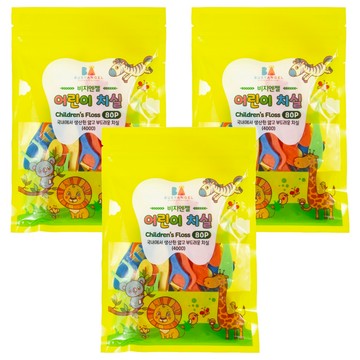 BUSYANGEL 兒童牙線棒  7cm  80支  3包