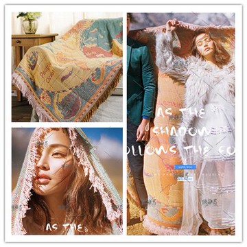 旅拍攝影道具地圖毛毯子婚紗影樓外景道具攝影拍照道具毛毯