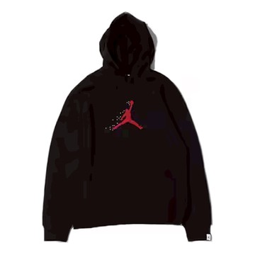 Air Jordan Holiday Fleece Pullover Hoodie 'Black Gym Red'