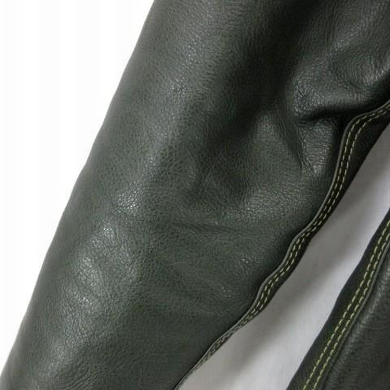 美品 天神ワークス TENJIN WORKS レザー ワークシャツ WS02 廃盤